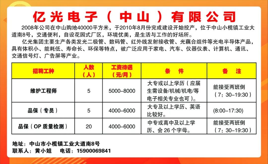 址山镇最新招聘信息全面汇总